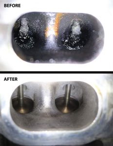 Walnut Blasting - Intake Valve Before and After
