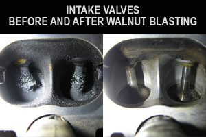 Walnut Blasting - Intake Valve Before and After